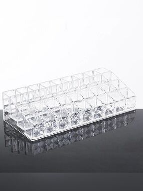PRE-OWNED - Clear Acrylic Lipstick Holder - Makeup Organizer - 36 Spaces